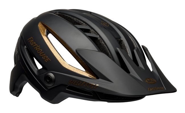 Kask mtb BELL SIXER INTEGRATED MIPS fasthouse matte gloss black gold