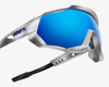 Okulary 100% SPEEDTRAP Matte White - HiPER Blue Multilayer Mirror Lens