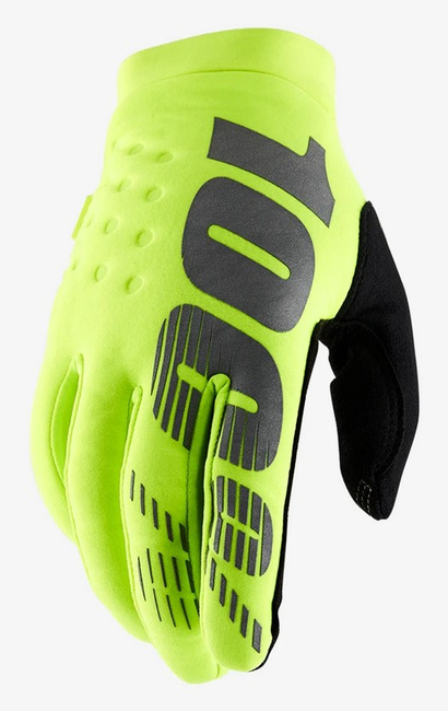 Rękawiczki 100% BRISKER Youth Glove fluo yellow