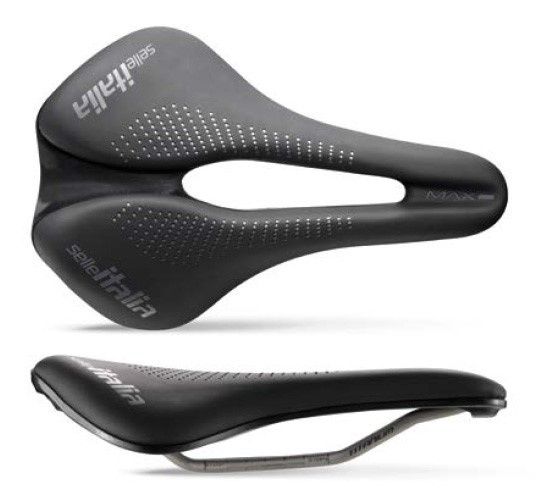 Siodło SELLE ITALIA MAX NOVUS BOOST EVO TI316 GEL, Superflow L (id match L3), TI 316 Rail, Fibra-Tek, Light Gel, 228g