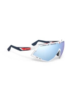 Okulary Rudy Project Defender White Gloss / Fade Blue / Blue Red Stripes / Bumpers White - Multilaser Ice