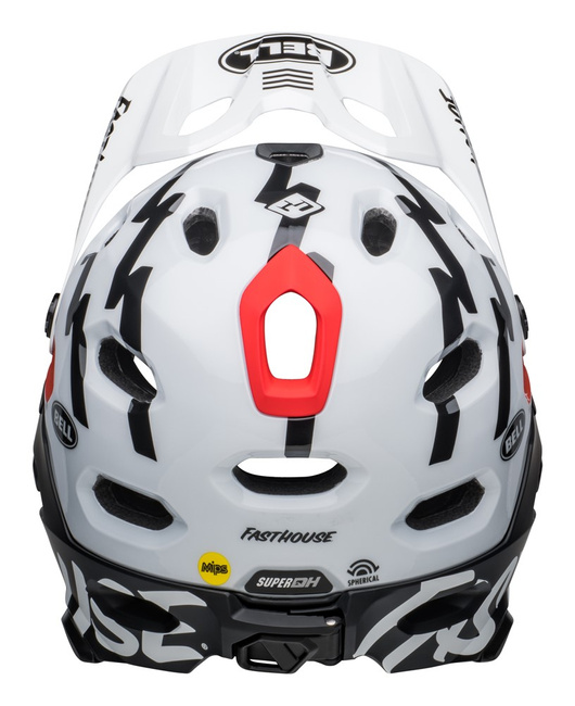 Kask full face BELL SUPER DH MIPS SPHERICAL fasthouse matte gloss black white