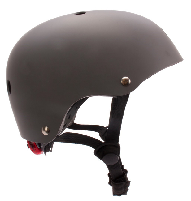 Kask rowerowy dla dzieci TRACKER - Love 2 RIDE, rozm. S, 50-54 cm z lampką LED i klipsem magnetycznym Graphite - Sunbaby