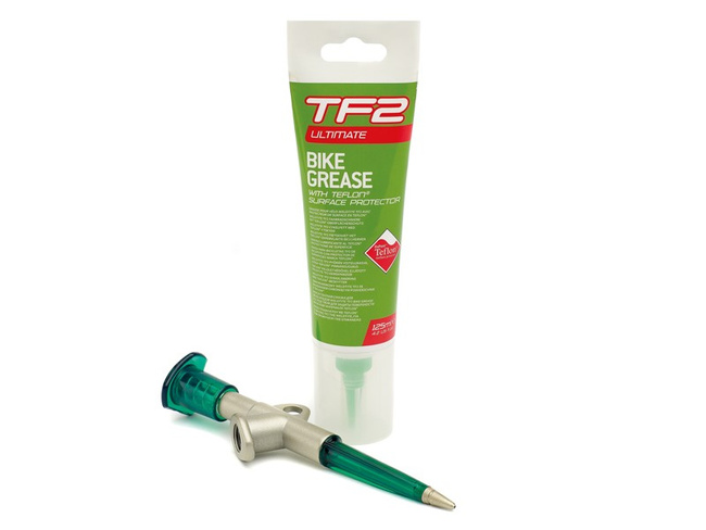 Smar WELDTITE TF2 All Purpose Bike Grease with Teflon™ 125ml & Grease Gun, Zestaw z pistoletem