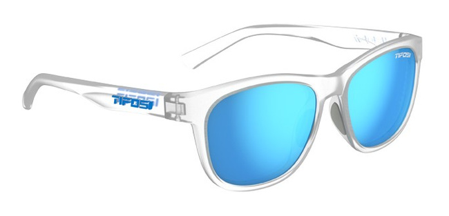 Okulary TIFOSI SWANK CLARION POLARIZED satin clear (1 szkło Clarion Blue 15,4% transmisja światła)