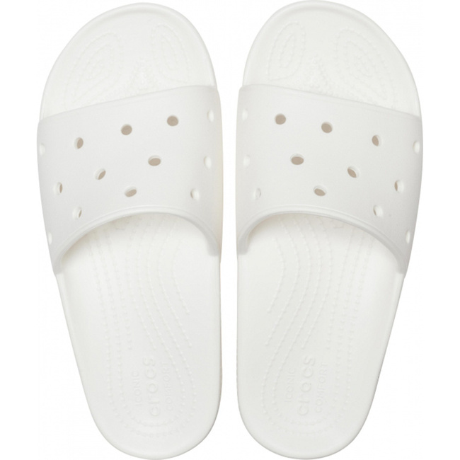 Klapki damskie Crocs Classic Slide białe 206121 100