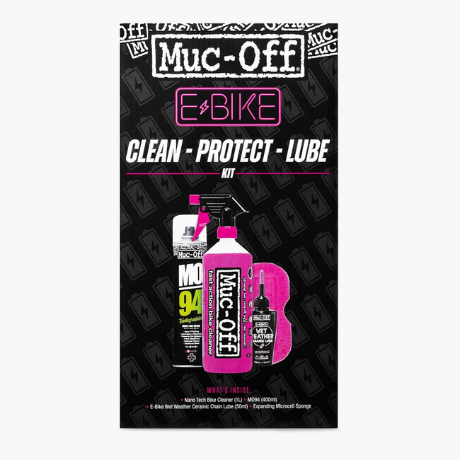 Muc-Off Zestaw Mycie + Ochrona Roweru Elektrycznego Ebike Clean Protect & Lube Kit