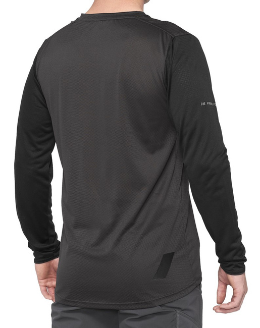 Koszulka męska 100% RIDECAMP Long Sleeve Jersey długi rękaw Black Charcoal