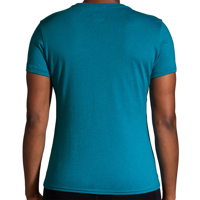 Koszulka do biegania damska Distance Short Sleeve 2.0 z krótkimi rękawkami Niebieska