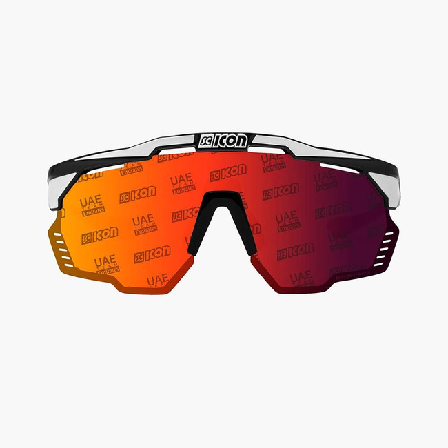 Okulary SCICON AEROSHADE KUNKEN Black Gloss White Bolt - SCNPP Monogram UAE Multimirror Red