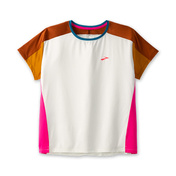 Sprint Free Short Sleeve 2.0 Damska Koszulka Do Biegania Z Krótkmi Rękawkami Biała - Brooks-Running