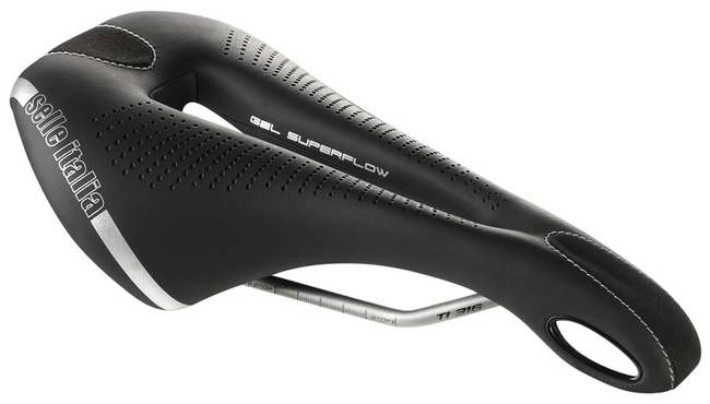 Siodło SELLE ITALIA MAX FLITE TI316 GEL SUPERFLOW L (id match L3), TI 316 Rail, Fibra-Tek, Light Gel, 330g