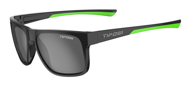 Okulary TIFOSI SWICK POLARIZED satin black/neon (1 szkło Smoke 15,4% transmisja światła)