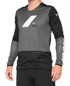 Koszulka męska 100% R-CORE X Jersey długi rękaw charcoal black