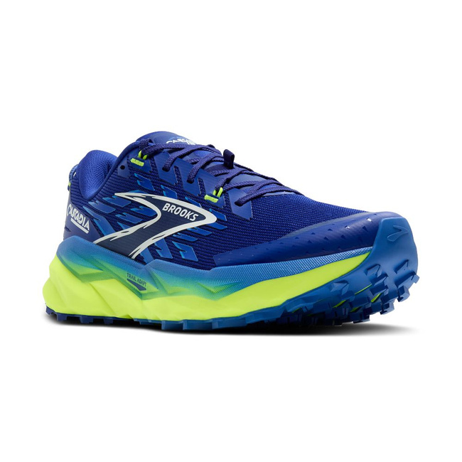 Buty do biegania męskie Cascadia 19 w terenie niebieskie szerokie 2E - Brooks-Running