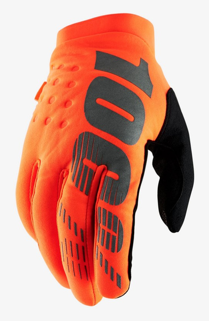 Rękawiczki 100% BRISKER Youth Glove fluo orange black