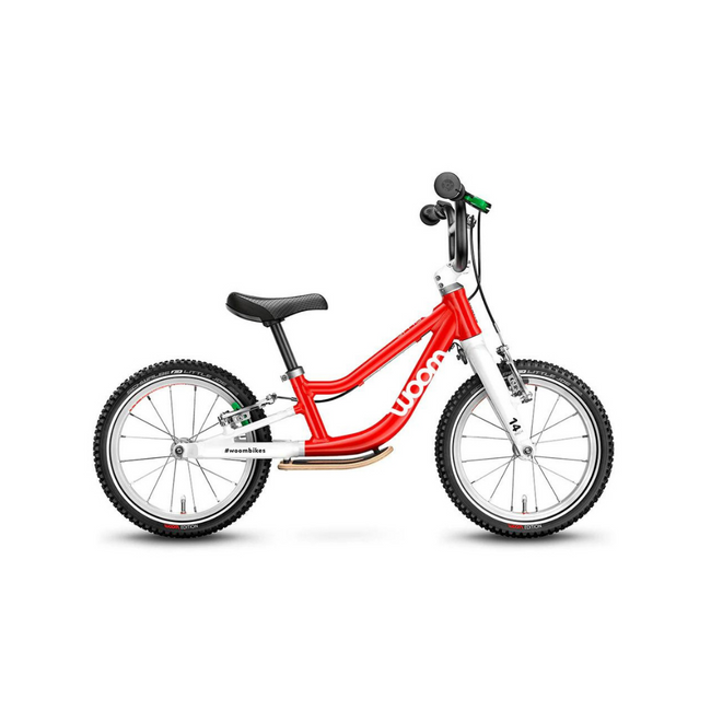 Czerwony rowerek biegowy Woom 1 Plus