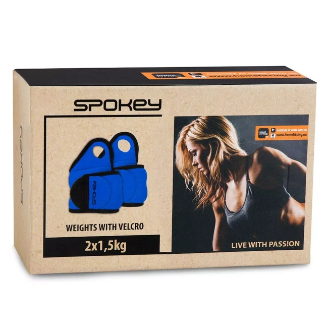 Obciążenia na rzep na nadgarstki COM FORM IV 2 x 1,5 kg - Spokey 