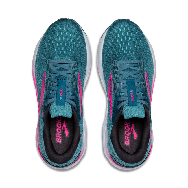 Buty do biegania damskie Ghost 16 na asfalt niebiesko-zielone - Brooks-Running