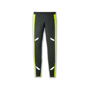 Run Visible Thermal Tight Męskie Legginsy Do Biegania Odblaskowe Szare - Brooks-Running