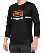 Koszulka męska 100% AIRMATIC 3/4 Sleeve black orange