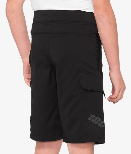 Szorty juniorskie 100% RIDECAMP Youth Shorts black