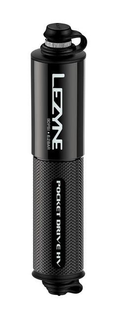 Pompka ręczna LEZYNE POCKET DRIVE HV ABS FLEX HOSE 90psi dł.krótka 140mm czarna