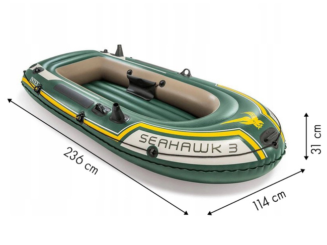 Ponton Seahawk 2 + pompka + 2 wiosła Intex 68347