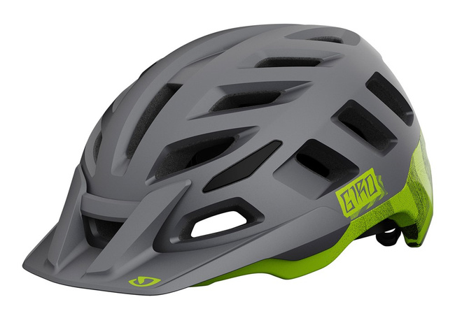 Kask mtb GIRO RADIX matte metallic black ano lime