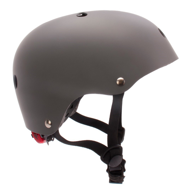 Kask rowerowy dla dzieci TRACKER - Love 2 RIDE, rozm. S, 50-54 cm z lampką LED i klipsem magnetycznym Graphite - Sunbaby