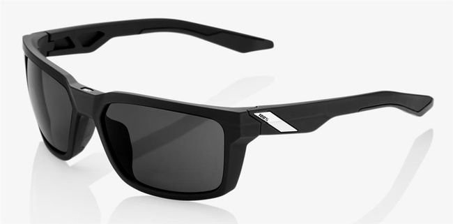 Okulary 100% DAZE Soft Tact Black - Smoke Lens Szkła Czarne Smoke, LT 12%