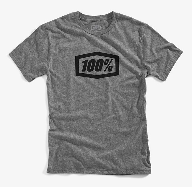 T-shirt 100% ESSENTIAL krótki rękaw gunmetal heather roz. XL