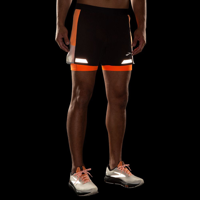 Męskie spodenki do biegania Run Visible 5" 2in1 Short 2.0 - Brooks-Running