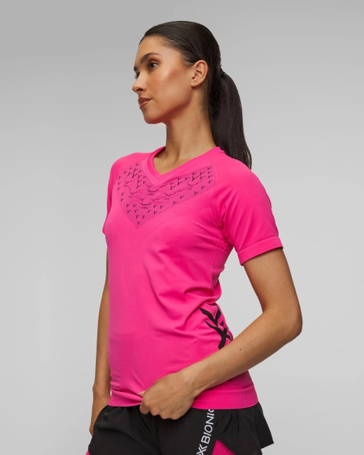 Koszulka Damska X-Bionic Twyce Run Shirt Neo Pink/X Black