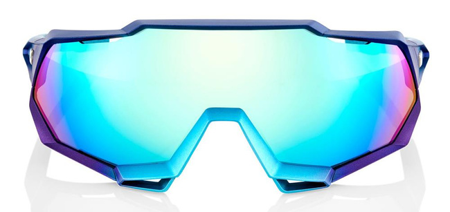 Okulary 100% SPEEDTRAP Matte Metallic Into the Fade - Blue Topaz Multilayer Mirror Lens