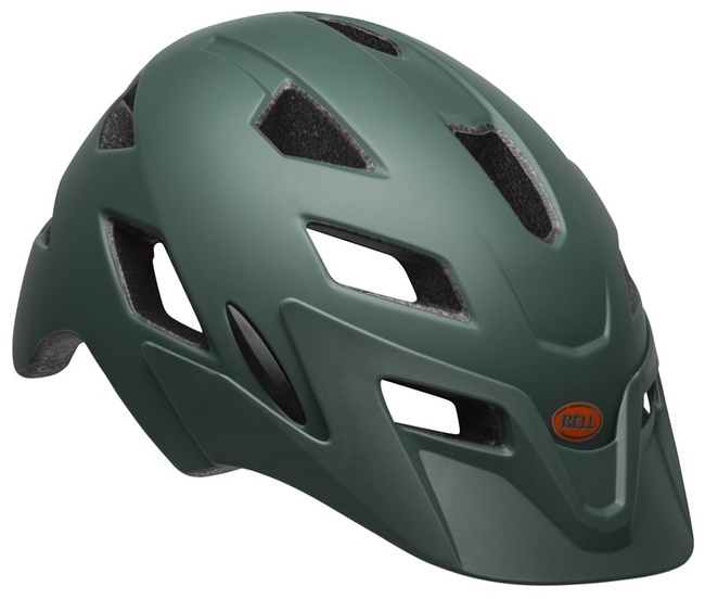 Kask juniorski BELL SIDETRACK MIPS matte dark green orange roz. Uniwersalny (50–57 cm)