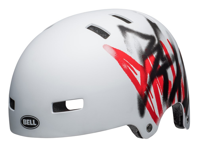 Kask bmx BELL LOCAL matte white scribble roz. M (55–59 cm)