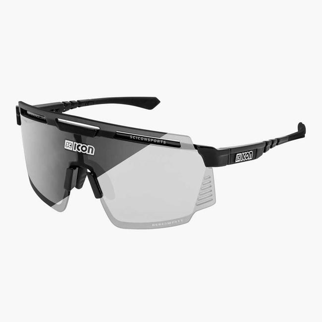 Okulary Scicon Aerowatt Black Gloss - Scnpp Photocromic Silver