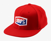 Czapka z daszkiem 100% OFFICIAL J-Fit flexfit hat red