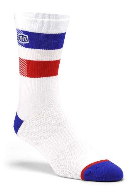 Skarpety 100% FLOW Performance socks white S/M