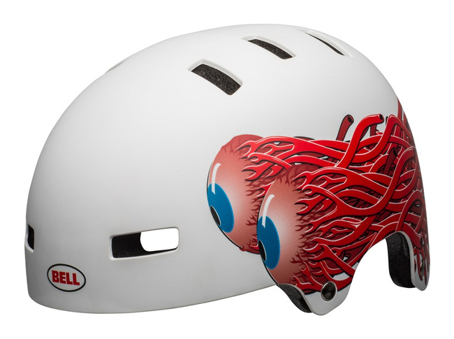 Kask juniorski BELL SPAN matte white eyes