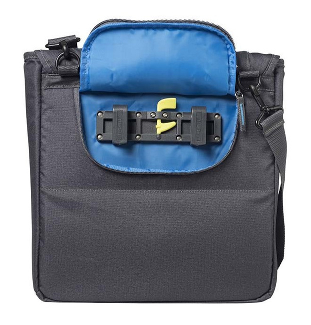 Sakwa miejska pojedyncza BASIL SPORT DESIGN COMMUTER BAG 18L, tablet/notebook, mocowanie na haki Hook-On System, wodoodporny poliester, graphite