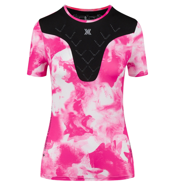 Koszulka Damska X-bionic Corefusion Run Shirt Wolfpack/white/neo Pink