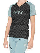 Koszulka damska 100% AIRMATIC Women's Jersey krótki rękaw seafoam checkers roz. M 2021