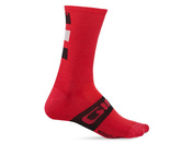 Skarpety GIRO SEASONAL MERINO WOOL dark red black grey