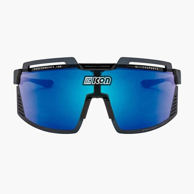 Okulary Scicon Aerowatt Foza Black Gloss - Scnpp Multimirror Blue