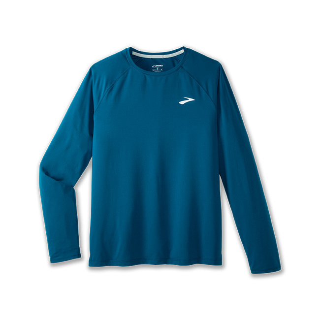 Atmosphere Long Sleeve Męska Koszulka Do Biegania Z Długim Rękawem Niebieska - Brooks-Running