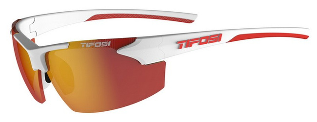 Okulary TIFOSI TRACK white/red (1 szkło Smoke Red 15,4% transmisja światła)