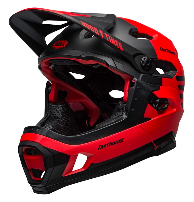 Kask full face BELL SUPER DH MIPS SPHERICAL fasthouse matte gloss red black