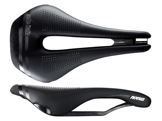 Siodło SELLE ITALIA NOVUS BOOST KIT CARBONIO SUPERFLOW L (id match L3), Carbon/keramic Rail, Fibra-Tek, 187g